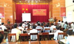 Ông Hồ Ngọc Thanh, Giám đốc TTTT&ỨD KH-CN  Quảng Ngãi phát biểu tại Hội nghị.